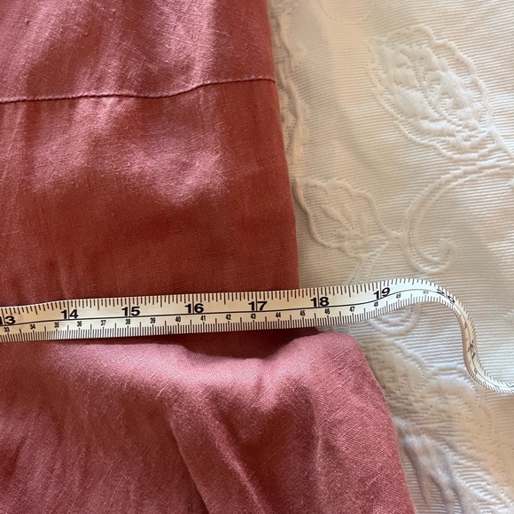 Rust-Colored Button-Front Linen Midi Dress - Picture 5 of 7